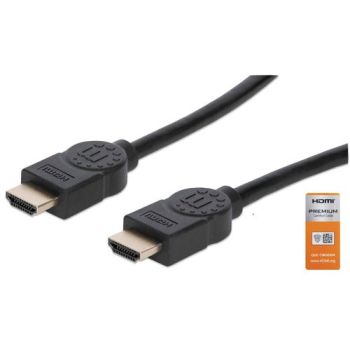 MANHATTAN CABLE HDMI DE ALTA VELOCIDAD CON CANAL ETHERNET, VERSIÓN PREMIUM