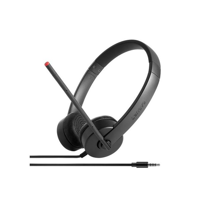LENOVO STEREO ANALOG AURICULARES ALÁMBRICO DIADEMA OFICINACENTRO DE LLAMADAS NEGRO
