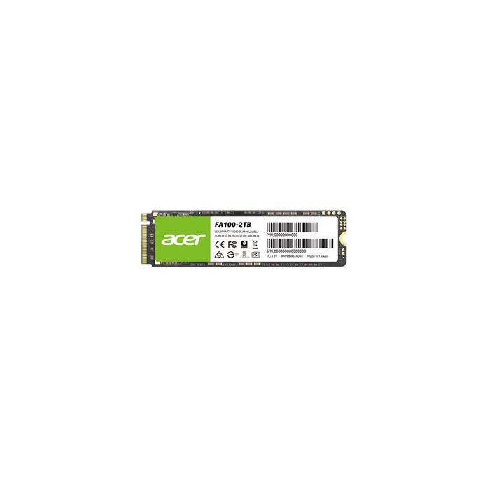UNIDAD SSD M.2 ACER 2TB (BL.9BWWA.121) FA100, PCIE GEN3X4, 2280, 3300MBS
