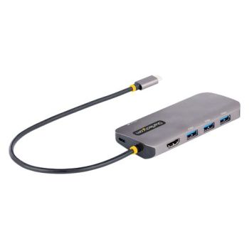STARTECH.COM ADAPTADOR MULTIPUERTOS USB C, DE VÍDEO HDMI DE 4K Y 60HZ, HUB USB-A 3.2 DE 3 PUERTOS DE 5GBPS, ENTREGA DE A
