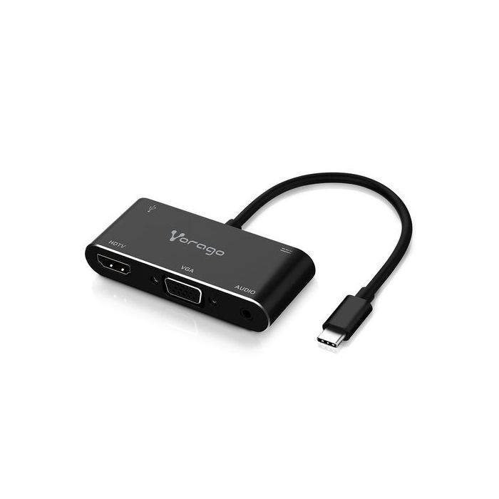 ADAPTADOR VORAGO ADP-350 5 EN 1 USB TIPO C A HDMIVGAUSB