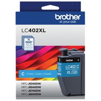 CARTUCHO BROTHER LC402XLC CYAN, RENDIMIENTO 1500 PAGINAS