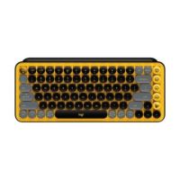 TECLADO LOGITECH POP KEYS INALÁMBRICO CON FUNCIÓN EMOJIS PERSONALIZABLES BLAST COLOR AMARILLO-NEGRO