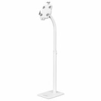 SOPORTE DE SUELO MANHATTAN ANTIRROBO PARA TABLETIPAD 7.9 A 11 ALTURA 790 A 1190MM COLOR BLANCO