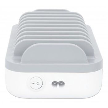 MANHATTAN 180856 ORGANIZADOR PARA ESTACIÓN DE CARGA MONTAJE DE SOBREMESA PLÁSTICO BLANCO