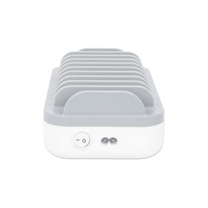 MANHATTAN 180856 ORGANIZADOR PARA ESTACIÓN DE CARGA MONTAJE DE SOBREMESA PLÁSTICO BLANCO