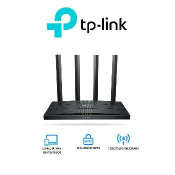 TP-LINK ARCHER AX12 ROUTER INALÁMBRICO ETHERNET RÁPIDO DOBLE BANDA (2,4 GHZ  5 GHZ) NEGRO