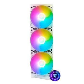 ENFRIAMIENTO LÍQUIDO GAME FACTOR LQG700 360MM RGB 3 FAN 120MM COLOR BLANCO