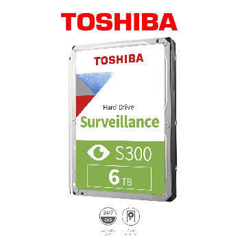TOSHIBA HDWT860UZSVA - DISCO DURO DE 6 TB, SERIE S300 ESPECIAL PARA VIDEOVIGILANCIA, IDEAL PARA TRABAJO 247, INTERFAZ SA