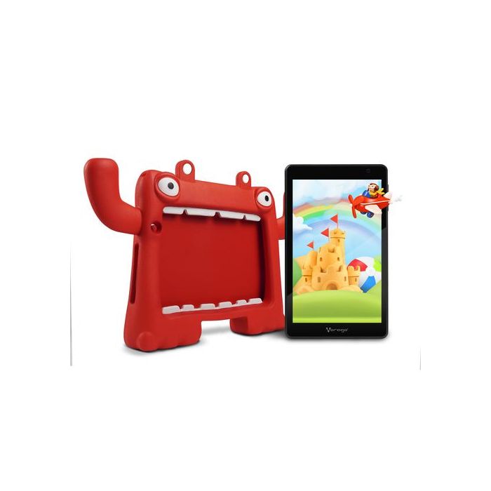 TABLET VORAGO (D90) PAD-8-KIDS 8 QUADCORE 64GB RAM 4GB 2MP5MP ANDROID 13 FUNDA ROJA
