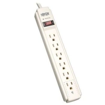 EATON TRIPP LITE SERIES PROTECT IT! 6-OUTLET SURGE PROTECTOR, 4 FT. (1.22 M) CORD, 790 JOULES, DIAGNOSTIC LED, LIGHT GRA