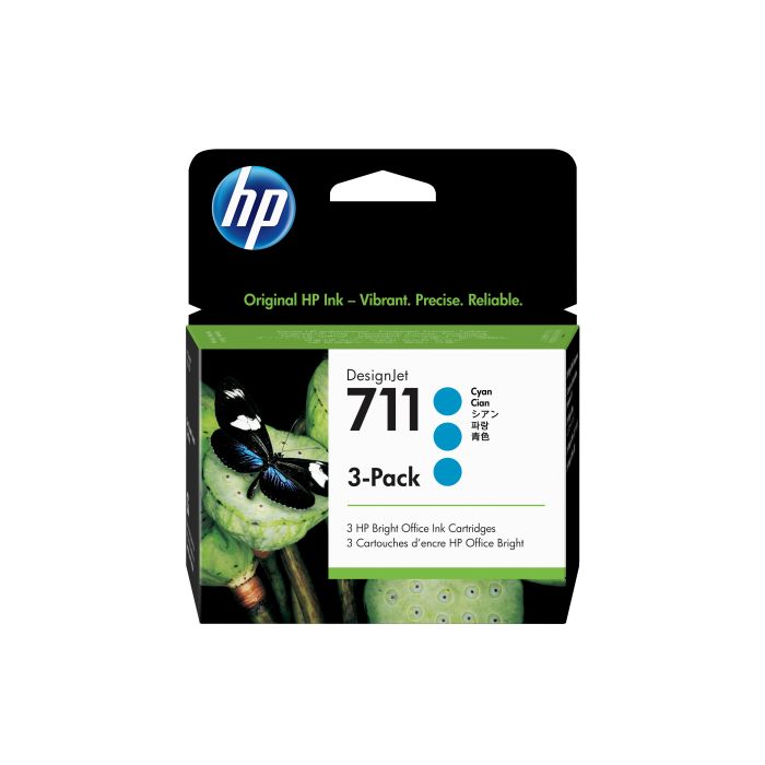 CARTUCHO HP LF 711 CYAN 3PACK DESIGNJET