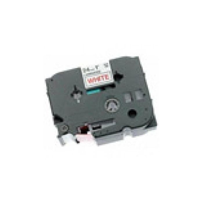 CINTA BROTHER TZES231 LAMINADA SÚPER ADHESIVA TEXTO NEGRO FONDO BLANCO 12MMX8M