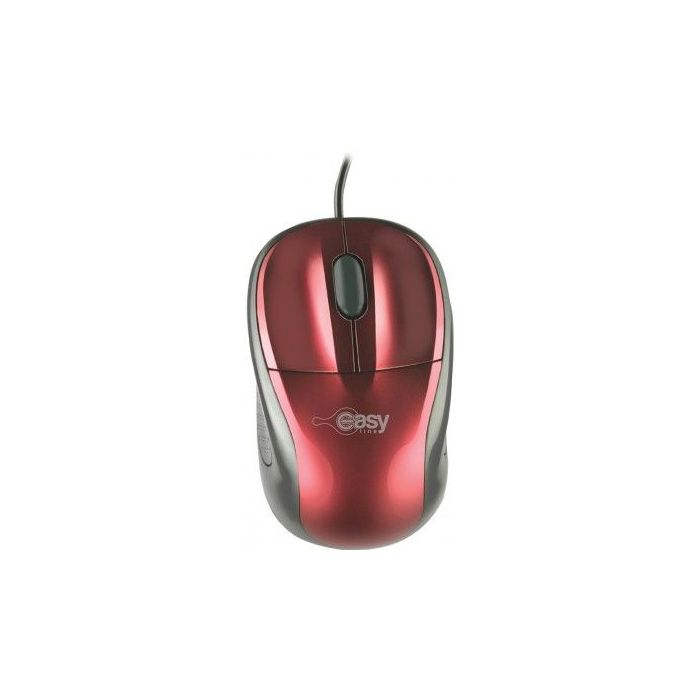 MOUSE EASY LINE ÓPTICO ALÁMBRICO USB 1200DPI COLOR ROJO