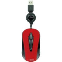 MINI MOUSE PERFECT CHOICE EASY LINE ALÁMBRICO ÓPTICO RETRÁCTIL 1000 DPI COLOR ROJO