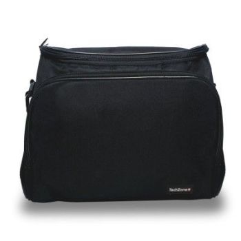 MALETÍN TECHZONE UNIVERSAL PARA PROYECTOR CONFECCIONADO EN NYLON Y POLIÉSTER COLOR NEGRO