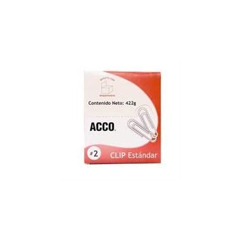 CLIP ACCO ESTANDAR NO.2 INOXIDABLE 100CLIPS C10 