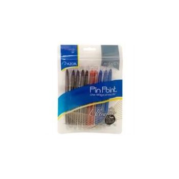 BOLÍGRAFO AZOR PIN POINT ULTRAFINO REDONDO PUNTA AGUJA FINA 0.5 MM COLORES SURTIDOS C10