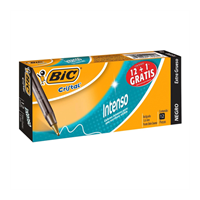 BOLÍGRAFO BIC CRISTAL INTENSO PUNTO EXTRA GRUESO 1.6MM COLOR NEGRO C12 PZAS