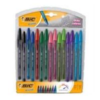 BOLÍGRAFO BIC CRISTAL PRECISIÓN Y SUAVIDAD FASHION PUNTA 0.7MM COLORES SURTIDOS C15 PZAS