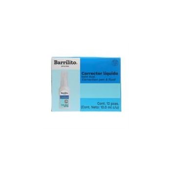 CORRECTOR LÍQUIDO BARRILITO DUAL BOTE 10ML 1 PZA