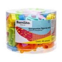 SACAPUNTAS BARRILITO MIX FIGURAS BOTE C48 PZAS