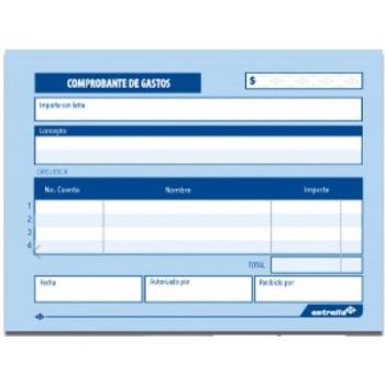 BLOCK ESTRELLA COMPROBANTE GASTOS 50 HJS