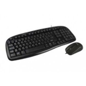 TECLADO Y MOUSE EASY LINE ALÁMBRICO BALANCE USB COLOR NEGRO