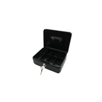 CAJA DINERO NEXTEP METÁLICA MEDIANA 20CM COLOR NEGRO 