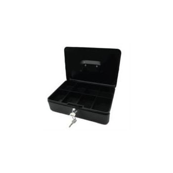 CAJA DINERO NEXTEP METÁLICA GRANDE 25CM COLOR NEGRO