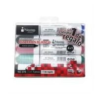 JUEGO MARCADOR NEXTEP PARA PIZARRÓN BLANCO 4 COLORES PUNTA GRUESA CINCEL 4MM