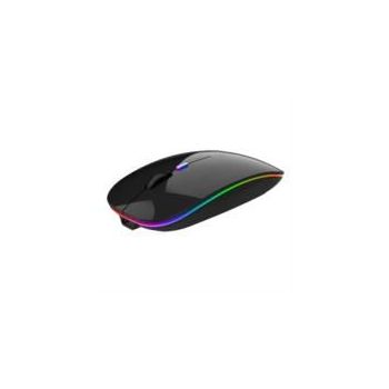 MOUSE NEXTEP INALÁMBRICO RECARGABLE DELGADOSILENCIOSO RGB 1600 DPI COLOR NEGRO