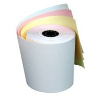 PAPEL PCM AUTOCOPIA ROLLO 76X70 CENTRO CARTÓN BLANCO-ROSA-AMARILLO