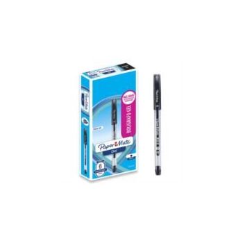 BOLÍGRAFO GEL PAPERMATE ECO BARRIL REDONDO PUNTO FINO COLOR NEGRO C6 PZAS