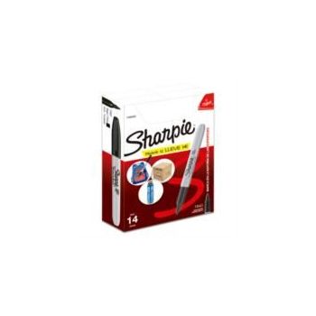 MARCADOR PERMANENTE SHARPIE PUNTA FINA NEGRO 12+2 