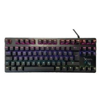 TECLADO XZEAL (XZKX020B) XZ1020, ALAMBRICO, MECANICO, SWITCH ROJO, 88 TECLAS, 60%, RGB, USB, NEGRO