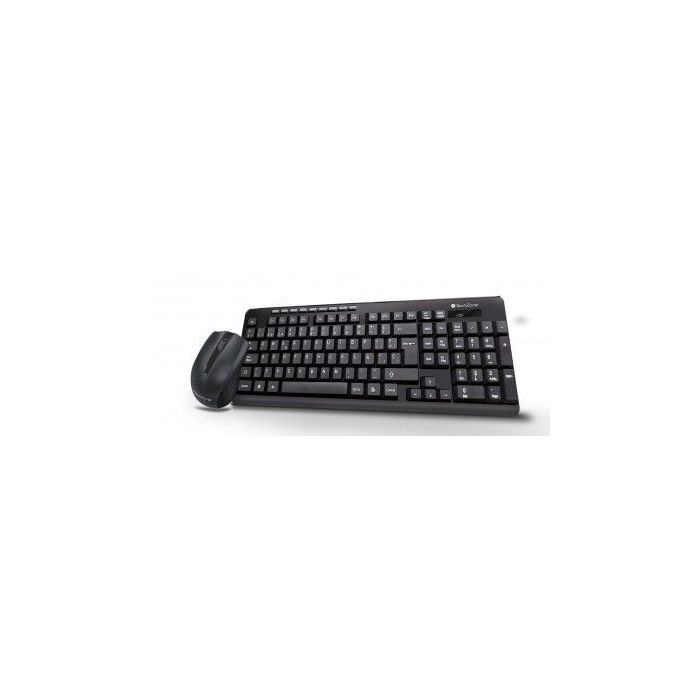 KIT TECLADO Y MOUSE TECHZONE INALÁMBRICO 10M USB 1000 DPI COLOR NEGRO