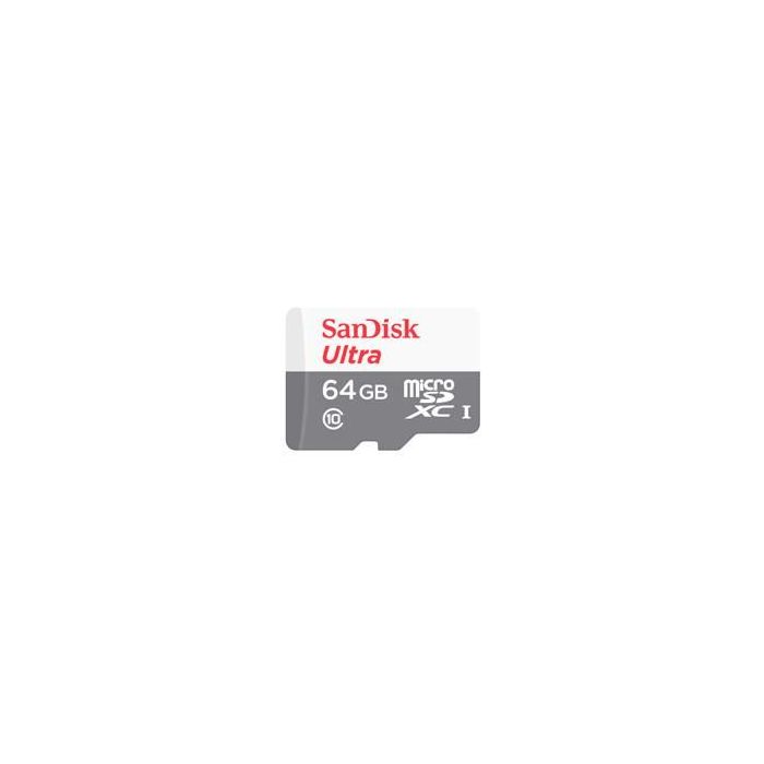 MEMORIA MICROSD SDXC SANDISK 64GB (SDSQUNR-064G-GN3MA) ULTRA, UHS-1, CL10, CADAPTADOR