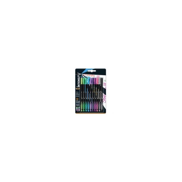 ROTULADOR BIC INTENSITY EXTRA FINO COLORES SURTIDOS C10 PZAS