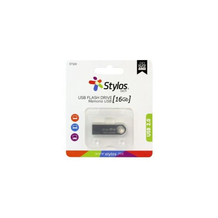 STYLOS TECH - USB FLASH DRIVE - USB - ST100 16GB TYPE A 2.0