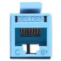 CONECTOR MODULAR JACK CAT6+ RJ45 BELDEN RV6MJKUTB-S1  REVCONNECT  INTERIOR  AZUL CLARO  PIEZA 