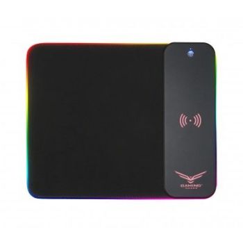 MOUSE PAD NACEB (NA-0926) RGB,CARGA INALAMBRICA,3140,TELA,NEGRO