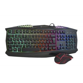 KIT 2 EN 1 NACEB (NA-617) TECLADO,MOUSE,GAMING,MULTIMEDIA,800 DPI,RETROILUMINADO,NEGRO