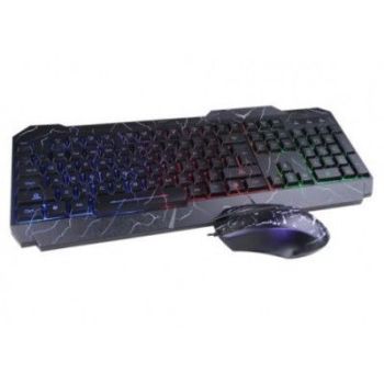 KIT 2 EN 1 NACEB (NA-633) TECLADO,MOUSE,GAMING,MULTIMEDIA,1000 DPI,RETROILUMINADO,NEGRO