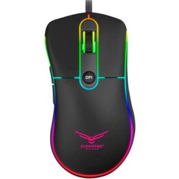 MOUSE GAMING NACEB (NA-0933) RETROILUMINADO,1000 DPI,USB,NEGRO