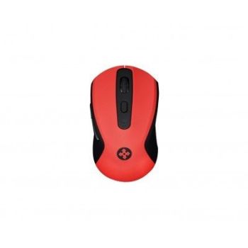 MOUSE NACEB (NA-0116R) INALAMBRICO,OPTICO,6 BOTONES,800 DPI,ROJO