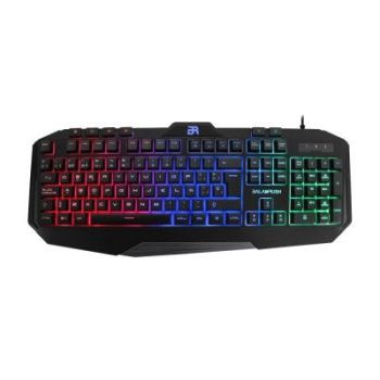 TECLADO ALAMBRICO BALAM RUSH (BR-929639) GUNFIRE,USB,111 TECLAS,LED,3 COLORES,CABLE 1.8M,NEGRO