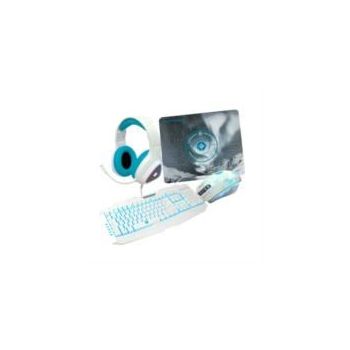 KIT GAMING VORTRED AVALANCHE 4 EN 1 TECLADOMOUSEAUDÍFONOSMOUSEPAD COLOR BLANCO