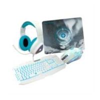 KIT GAMING VORTRED AVALANCHE 4 EN 1 TECLADOMOUSEAUDÍFONOSMOUSEPAD COLOR BLANCO