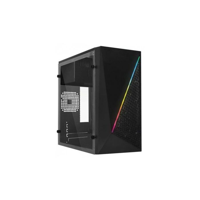 GABINETE ACTECK KIOTO GC460 MINI TORRE CON FUENTE 500W MICRO ATXMINI ITX ACRÍLICO RGB USB 3.0 COLOR NEGRO